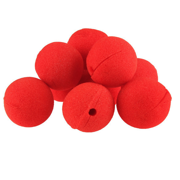 100 Stks/partij Decoratie Spons Ball Red Clown Magic Neus voor Halloween Masquerade Decoratie