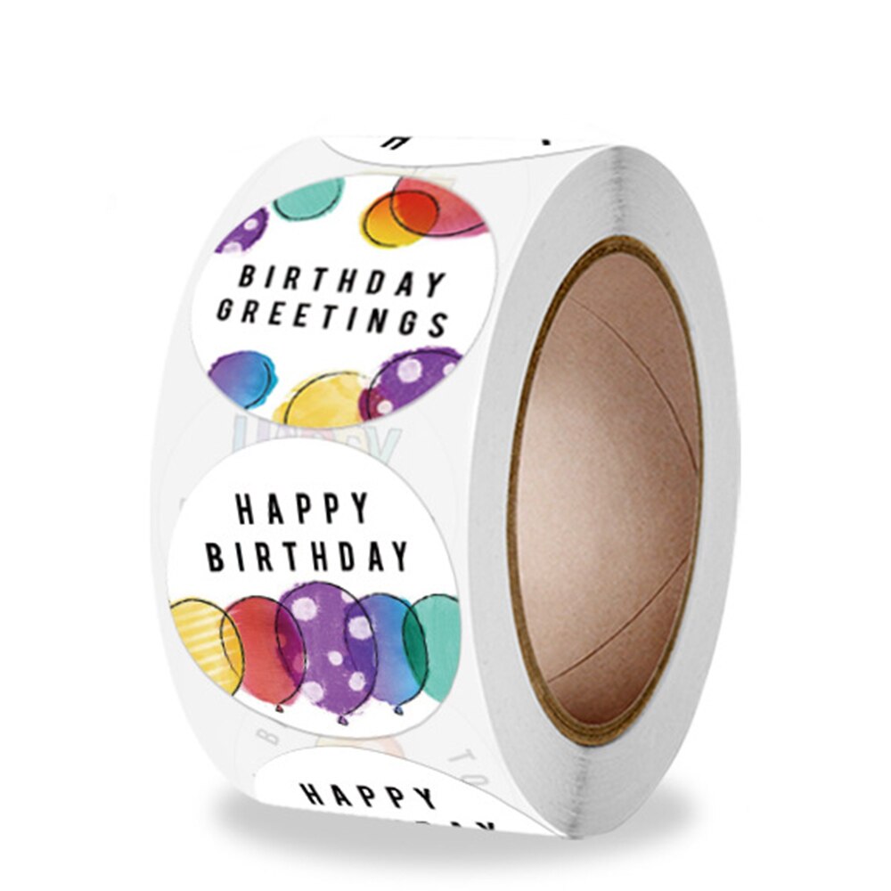 100-500pcs Cute Happy Birthday Sticker Birthday Decoration Label Sealing Balloon Cake Label Packaging Scrapbook Sticker: QY1095-300pcs
