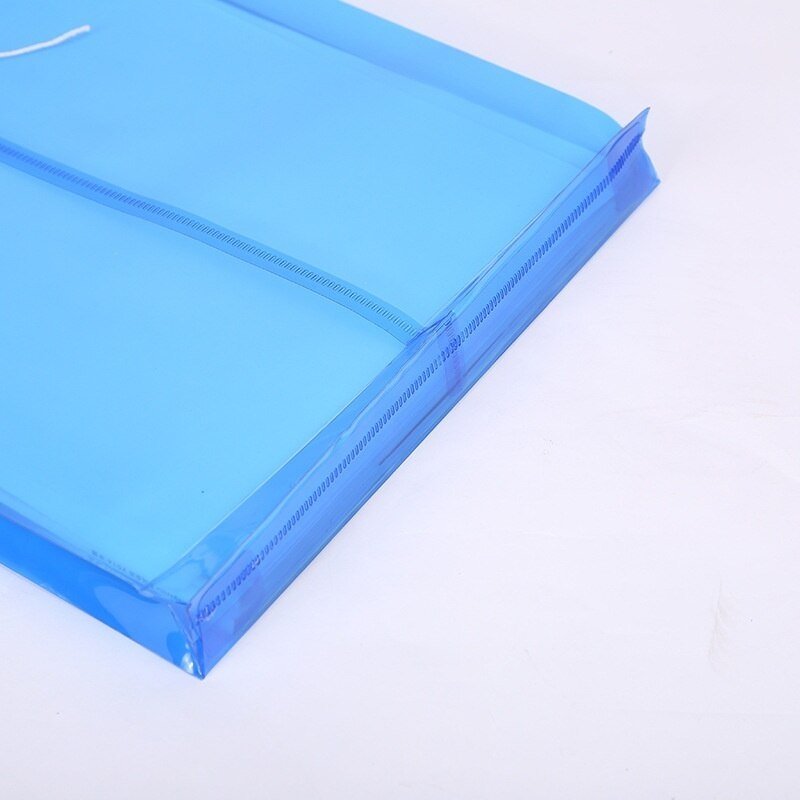 Solid Color A4 Plastic Office Document Briefcase Women Man Bag Folder File Folder Documents Case Paper Planner Storage