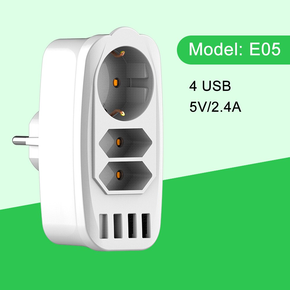 Socket Converter One Turn Multiple Three Hole Adapter Expansion Multi-Function Power Conversion Plug EU socket