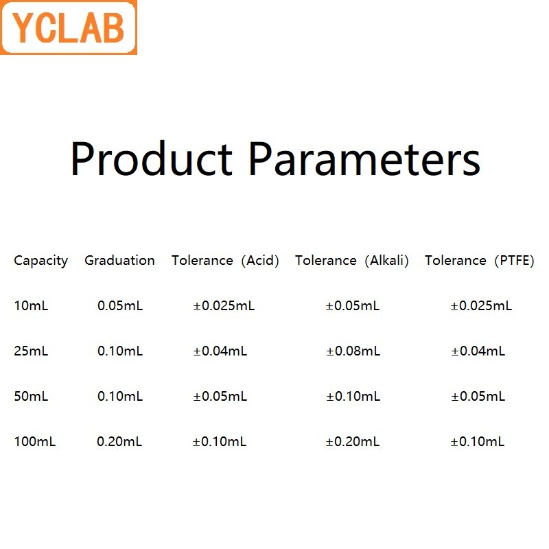 Yclab 100 Ml Buret Met Ptfe Stopcock Klasse Een Bruin Amber Glas Laboratorium Chemie Apparatuur