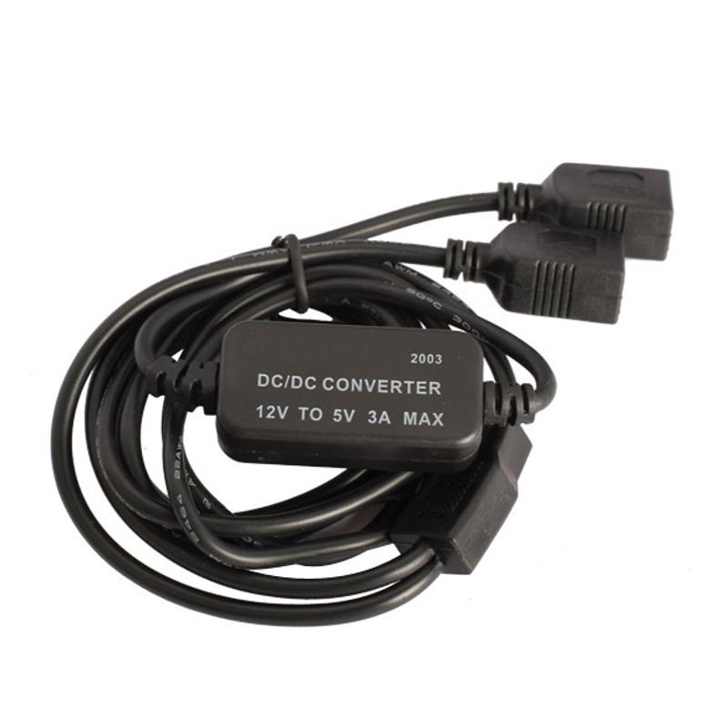 15w dubbel usb spänningsadapter omvandlare 12v to 5v 3a max 15w dubbel usb dc-dc buck omvandlare step down modul biltillbehör