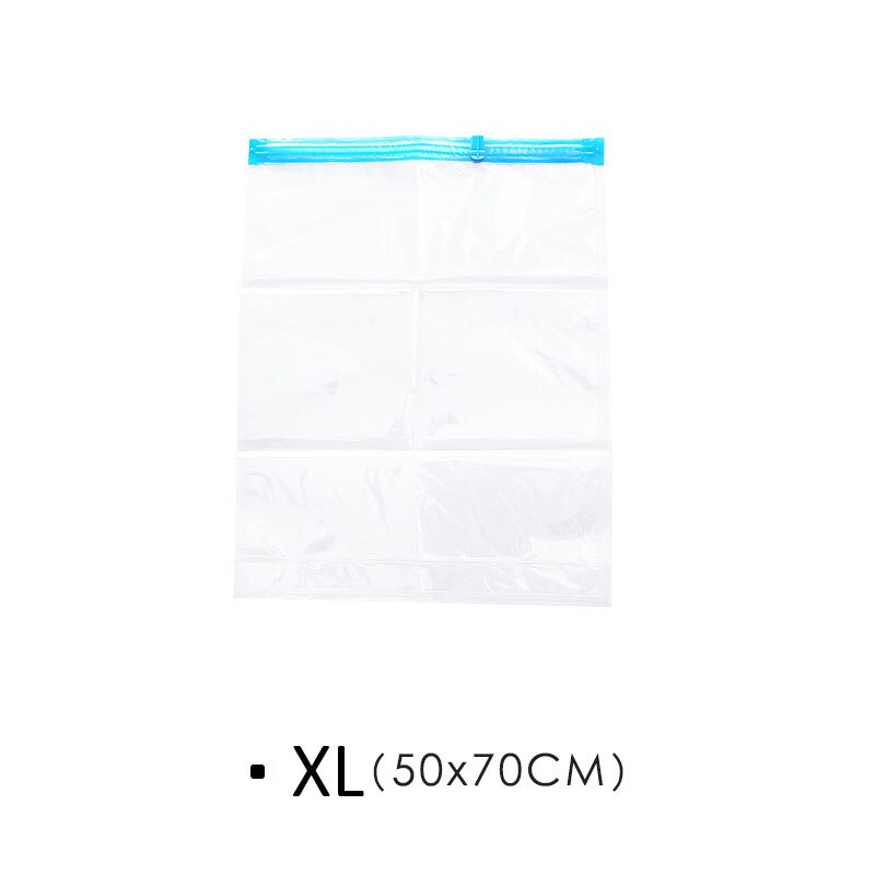 1 pc Clothes Bag Vacuum Storage Bags Hand Rolling Clothing Plastic Compression Packing Sacks Travel Space Saver Bags for Luggage: 50X70CM