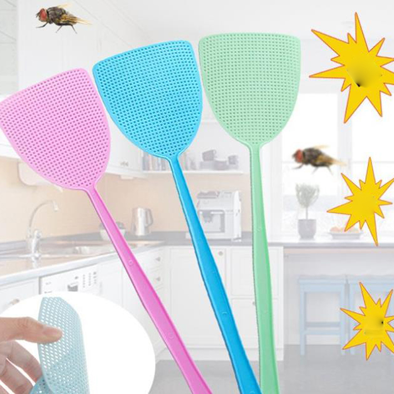 1x tapette à mouche en plastique manuel Swat antiparasitaire prévenir les insectes nuisibles outil avec longue poignée Anti moustique antiparasitaire outil de tueur