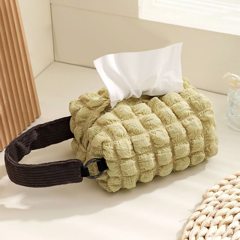 Babydoekjes Hoes - Flip Cover Tissue Box - Kinderwagen Hangtas - Katoenen Napkin Houder: Geel