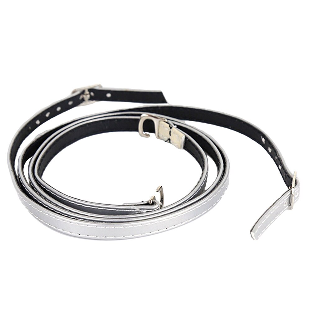 Dames hoge hakken schoenveters pu leer enkel schoenband metalen gespen schoenveters voetverzorging accessoires: Zilver