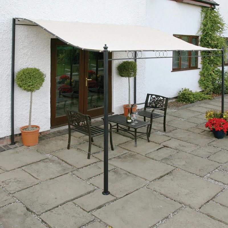 Zonnekap voor terras Zonwering Zonneschermen Luifel Onderdak 3x2.6m / 9.84x8.53ft Patio Bekleding voor Achtertuin Zwembad Dek Gazon