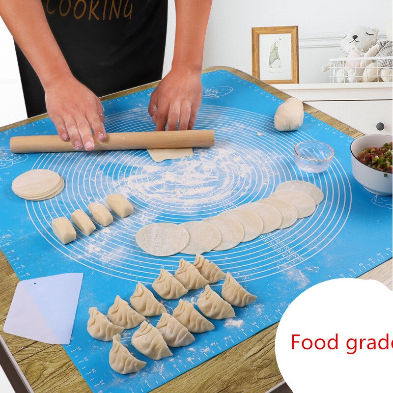 Extra Large Silicone Pastry Mat Extra Thick Non Stick Baking Mat with Measurement Fondant Mat Counter Mat Dough Rolling Mat