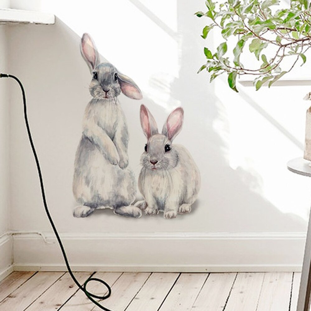 Pegatinas de pared con de granja para decoración del hogar, pegatinas de dibujos animados para dormitorio de bebé, cocina, sala de estar, Tigre, León, coche, cerdo, conejo