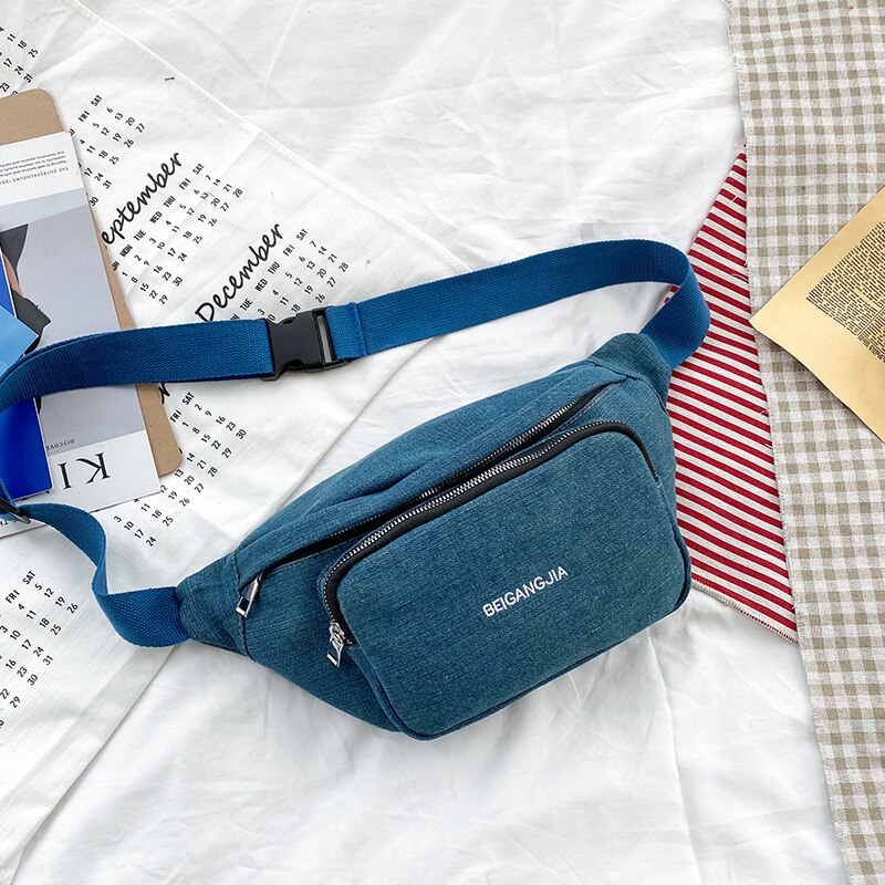 2021 nova moda saco de peito saco da cintura estudante casal modelo namorada saco do sexo feminino simples bolsa ombro bolsa bolsas: blue