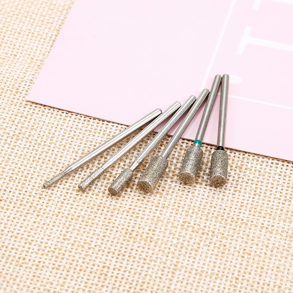 Profesjonalna diamentowa głowica szlifierska końcówka robić paznokci nefrytowa rzeźba zadziory kamień metal 2.34mm cholewka wiertła zestaw robić manicure TSLM2