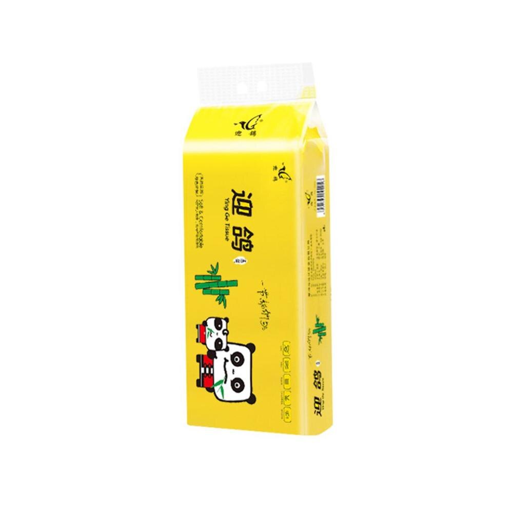Coreless 10 Roll Bamboo Tissue Paper Towels Bamboo Pulp With Bamboo Pulp Fiber Strong Toughness Household Wettable Water Paper