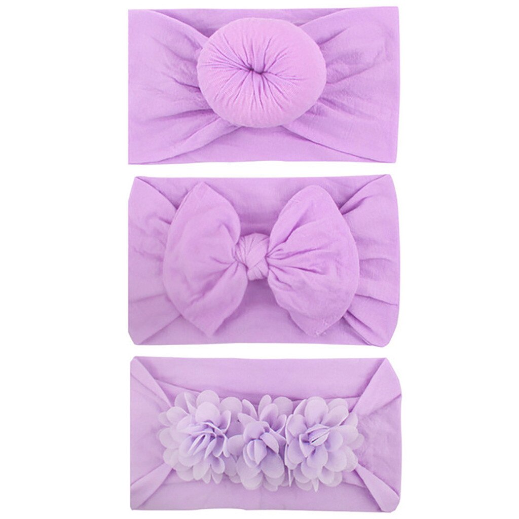 Cute Headband Newborn Girls Baby Toddler Turban Solid Headband Hair Band Bow Comfortable Accessories Headwear Резинки Для Волос: I