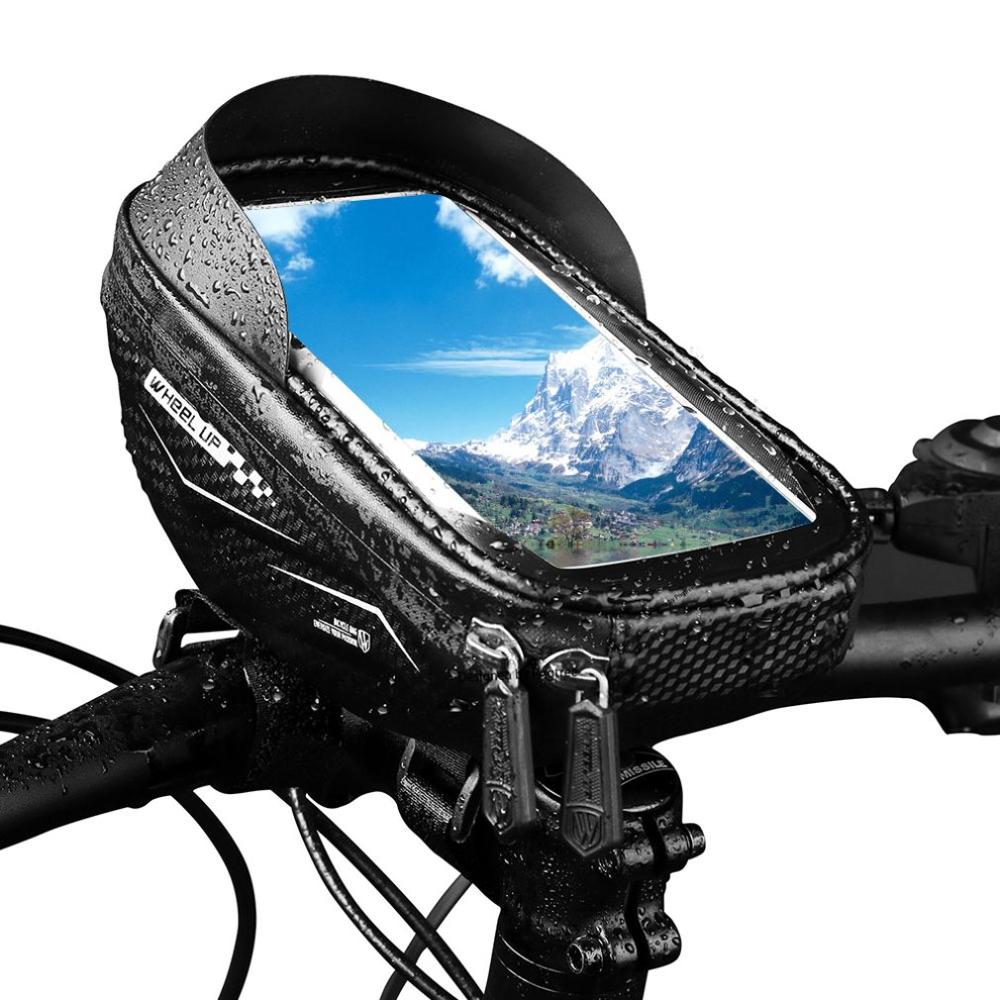 Cykeltaske vandtæt touch screen cykeltaske mountainbike frontrør rammeholder taske cykeltilbehør