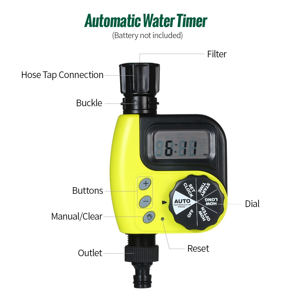 Automatische Wasser Timer Outdoor Garten Bewässerung Controller Outlet Programmierbare Schlauch Wasserhahn Timer Garten Automatische Bewässerung