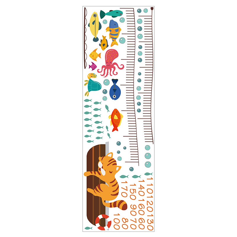 Height Measure Wall Sticker Cartoon Home Decoration Growth Chart Decals for Kids Room Nursery PRE Decorative Growth Charts: 4