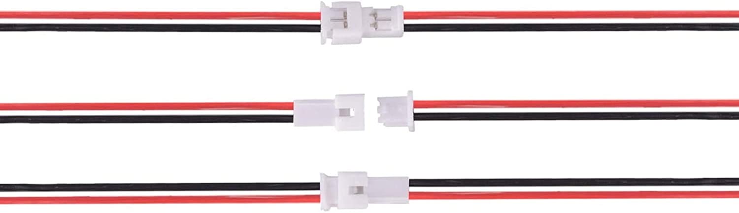 30 Pairs JST 1.25mm 2 Pin Micro Male Female Connector Plug 80mm Wires Cables