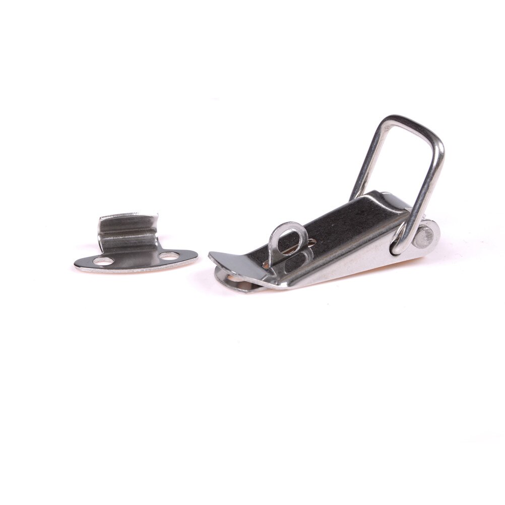 ZLinKJ 1PCS 27*74mm Spring Loaded Latch Catch Toggle Locks Hasp Iron Hasp Cabinet Boxes For Sliding Door Window Cabinet