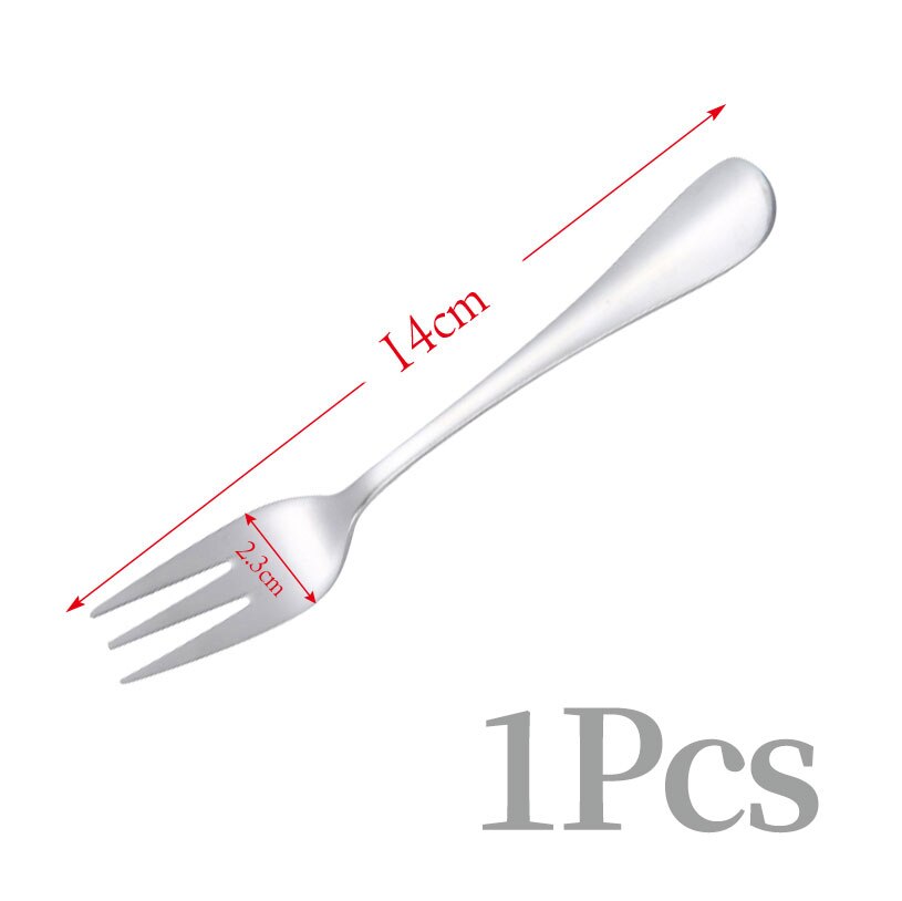Fork Tea Cake Snack Fork Dinnerware Stainless Steel Fork Dessert Fruit Fork Silverware Lovely Mini Fork Used For Cake In Party: D