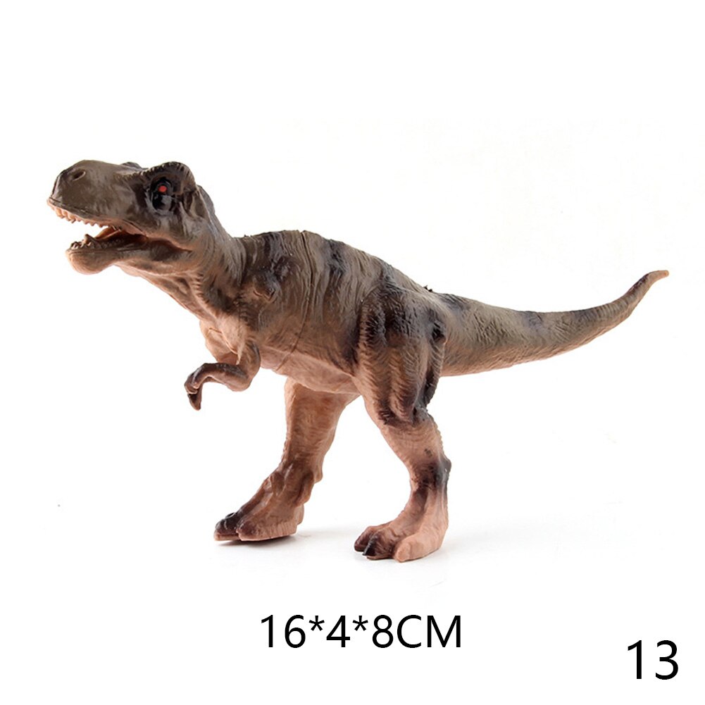 13 stili Action figure e giocattoli modello Brachiosaurus Plesiosaur Tyrannosaurus Dragon Dinosaur Collection collezione di animali modello giocattolo: Tyrannosaurus Brown