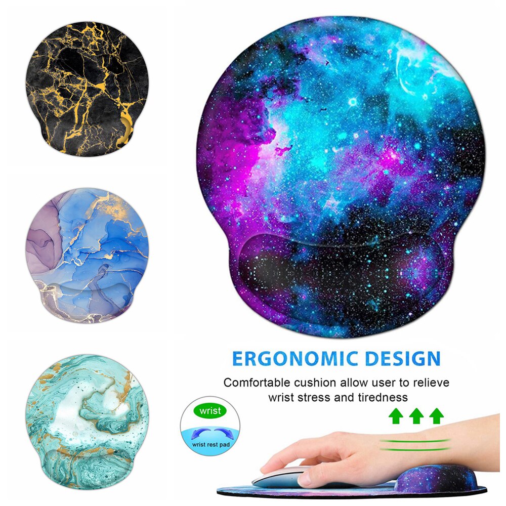 Marble Pattern Comfortable Ergonomic Wrist Rest Mouse Pad Wrist Support Non Slip Mice Mat Soft Mousepad For PC Laptop Computer