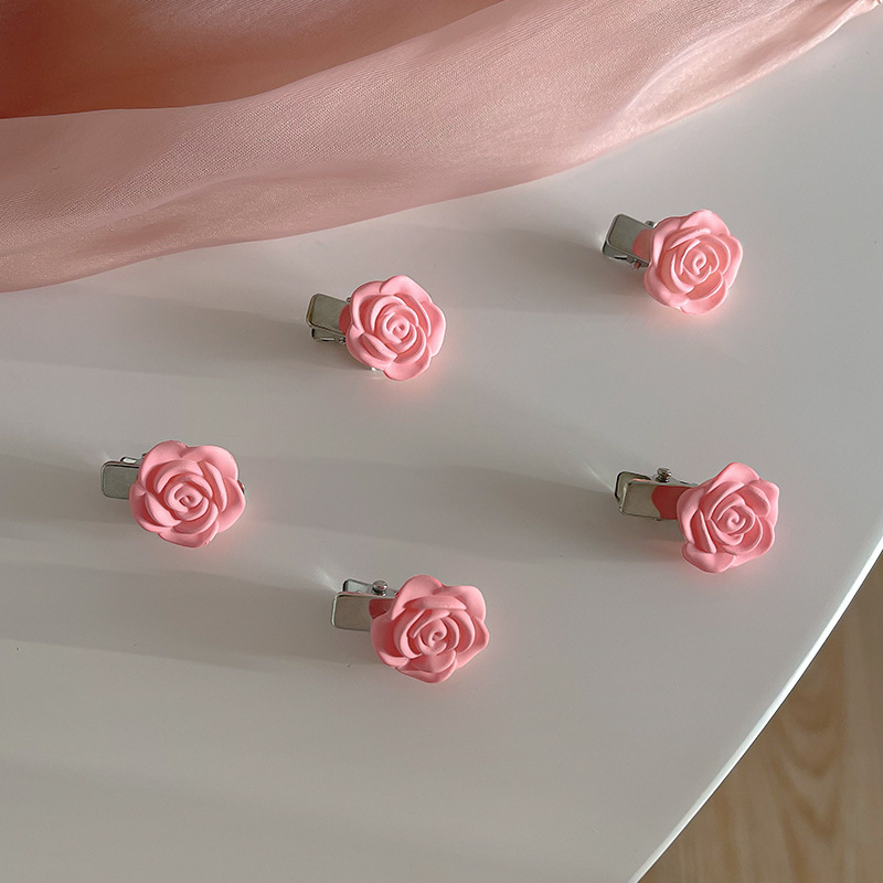 Épingle à cheveux rose douce pour fille, série mignonne, nœud, pêche, camélia, cœur, bord, accessoires pour cheveux, coiffure: Lavande