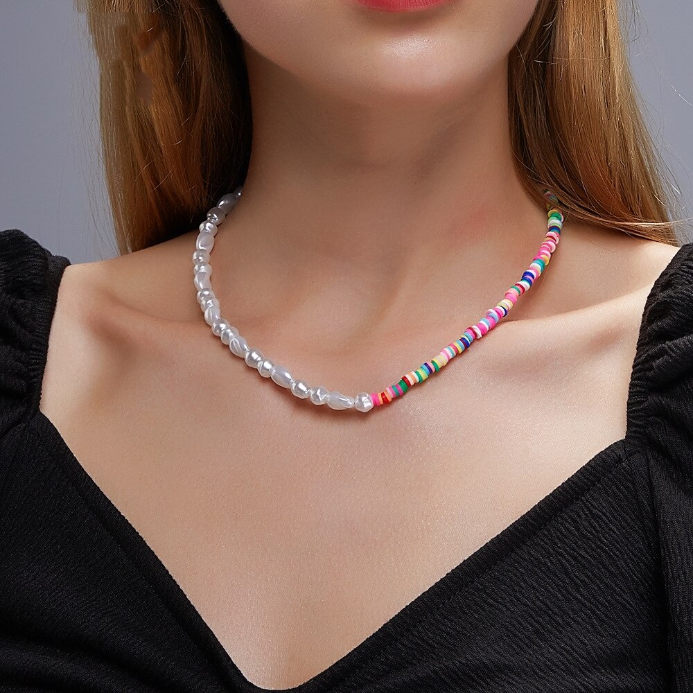 LATS Retro Planet-Collar corto de perlas para mujer, joyería de boda femenina, estilo Ins, gargantilla de lujo, cadena para mujer y niña, de cumpleaños: 7742