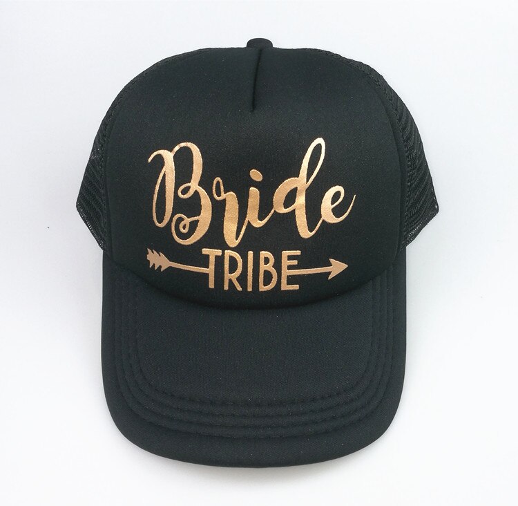 C &amp; Fung Bruid Stam Bachelorette Snapback Trucker Hoed Cap Team Bruid gouden letters Arrow bruid om bruid stam baseball hoeden