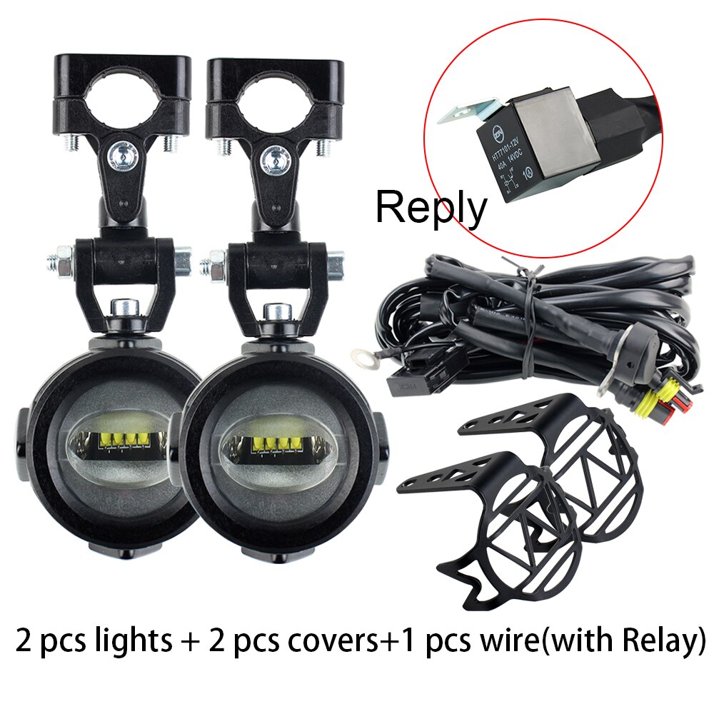 For BMW R1200GS Front fog light for Led Driving Lights for BMW R 1200 GS Adventure LC F800gs F700 K1600 R1100GS: 1 Set with Relay