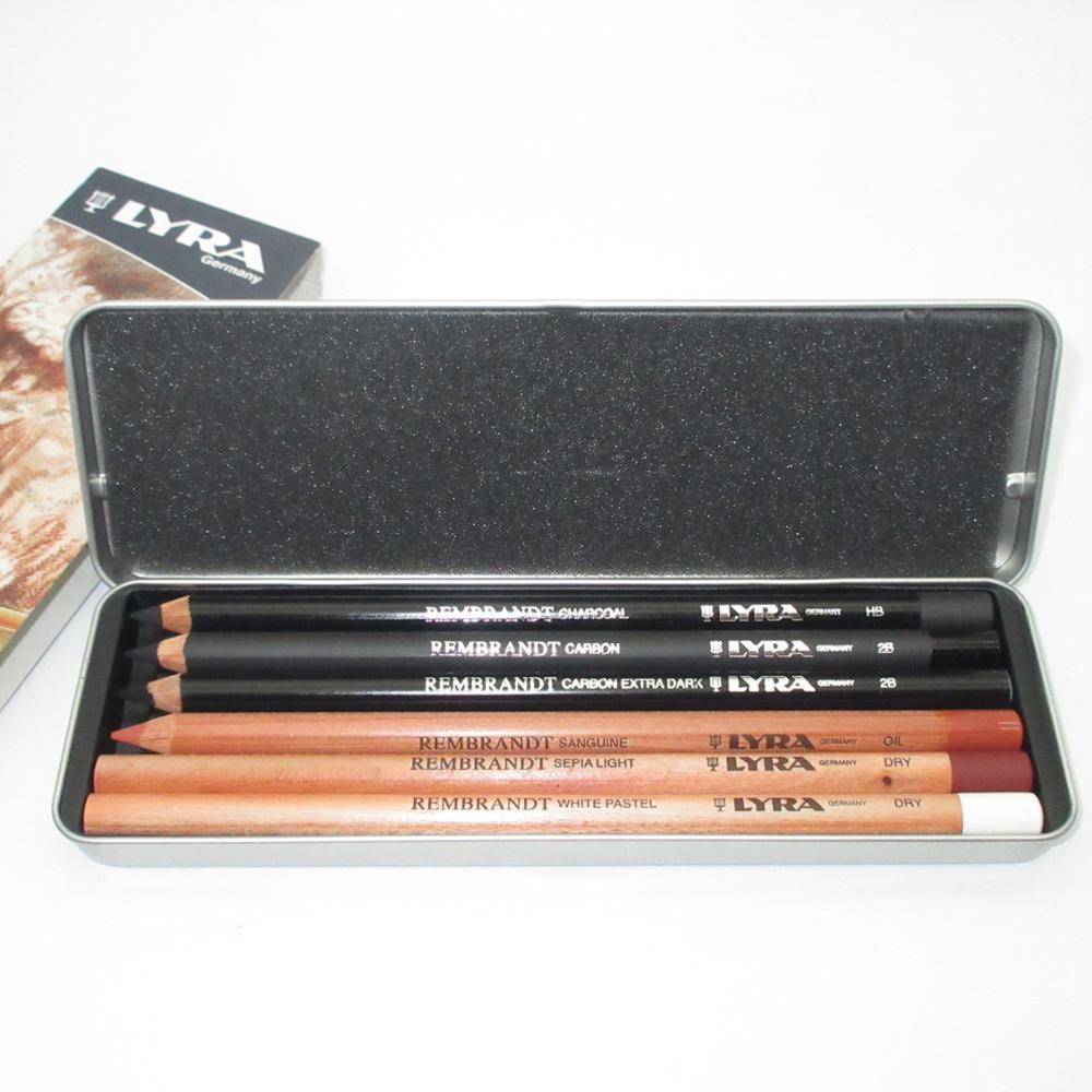 Lyra blyanter rembrandt sketching set hi sketch blyanter 6 pcs ratio tyskland
