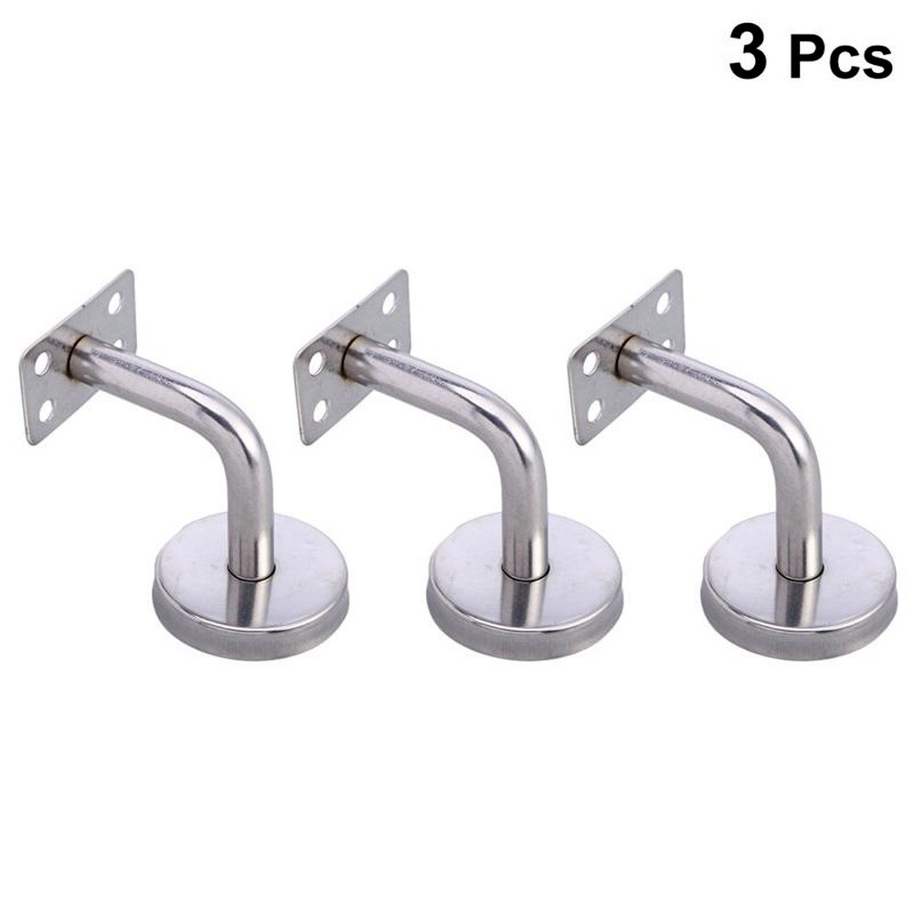 3pcs Stainless Steel Solid Wall Bracket Pvc Handrail Fixing Bracket Elbow Against The Wall Stair Handrail Bracket Accessories