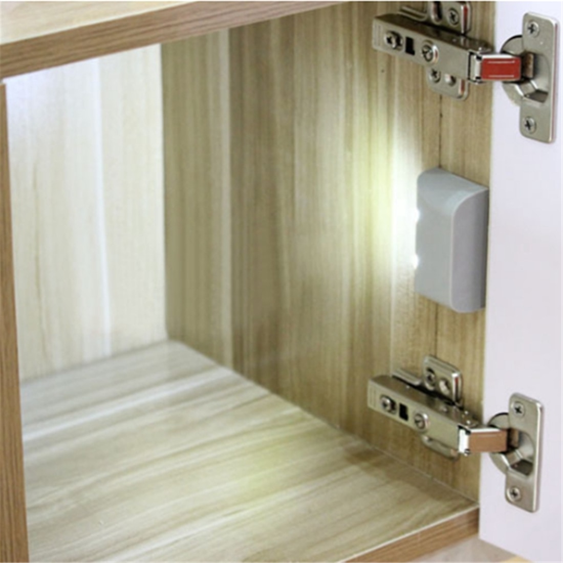 Battery Powered LED PIR Motion Sensor Inner Hinge Light Wireless Cabinet Wardrobe Drawer Lamp