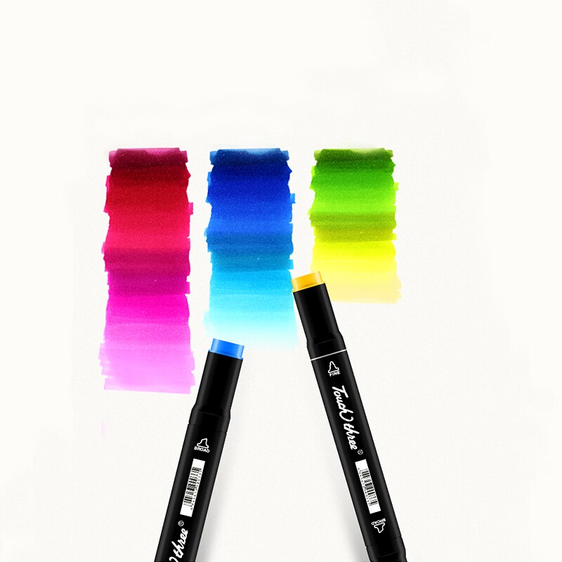 Touchthree 36/48/60/80 Colors Markers Set Manga Drawing Markers Alcohol Based Sketch Felt-Tip Brush Pen Art Supplies