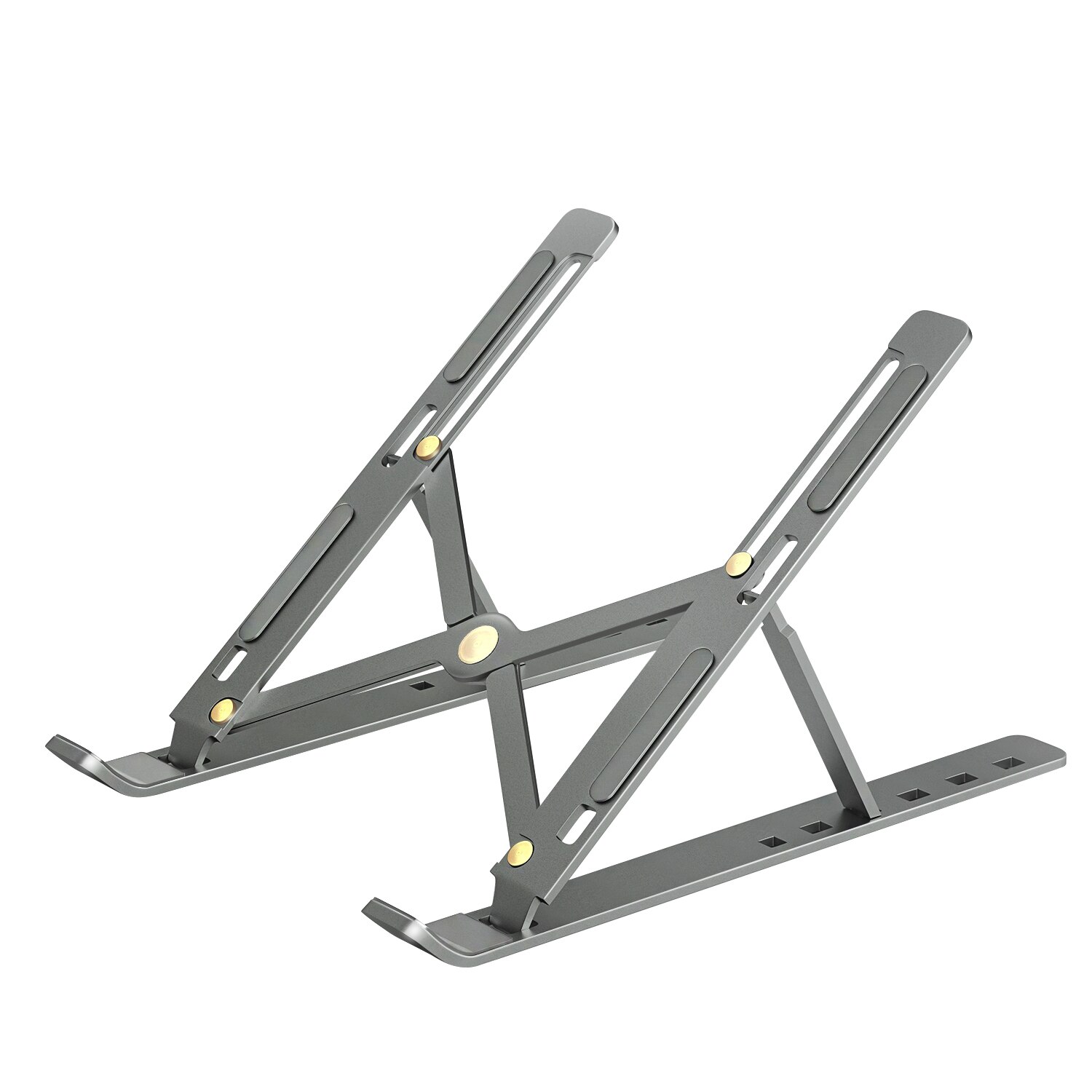 Soporte portátil para MacBook Air Pro, elevador de aluminio ajustable, plegable, 11/13/17 pulgadas: Gray