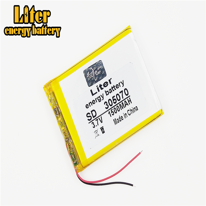 3.7V 1500mAh 305070 Lithium Polymer LiPo Rechargeable Battery ion cells For Mp3 Mp4 Mp5 DIY PAD DVD E-book bluetooth headset