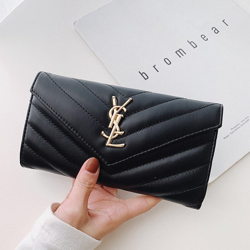 Carteras largas para mujer, carteras de lujo con letras para mujer, monedero para chica, tarjetero, carteras para mujer, bolsos de mano para teléfono: Champán