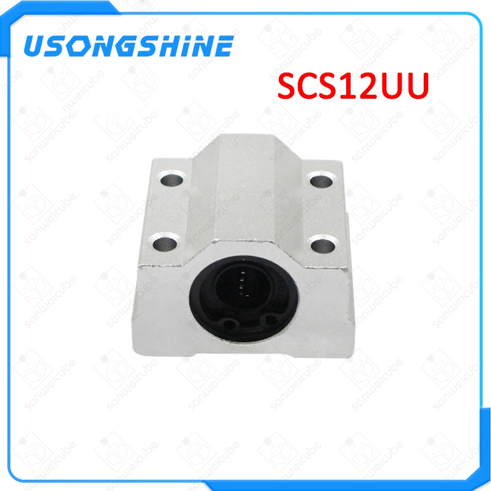 1pcs Linear Motion Ball Bearings Slide Block Bushing For SCS12UU 12mm Linear Ball Bearing Block 3D Printer Part for CNC Router