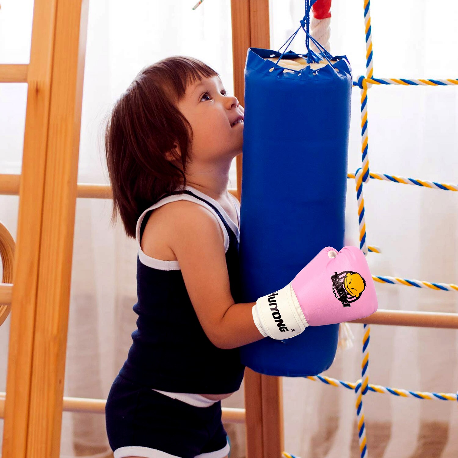 4 Oz enfants gants de boxe, rose belle poinçon mitaines MMA gants PU dessin animé Sparring Djzn gants d'entraînement pour l'âge 3-12 ans