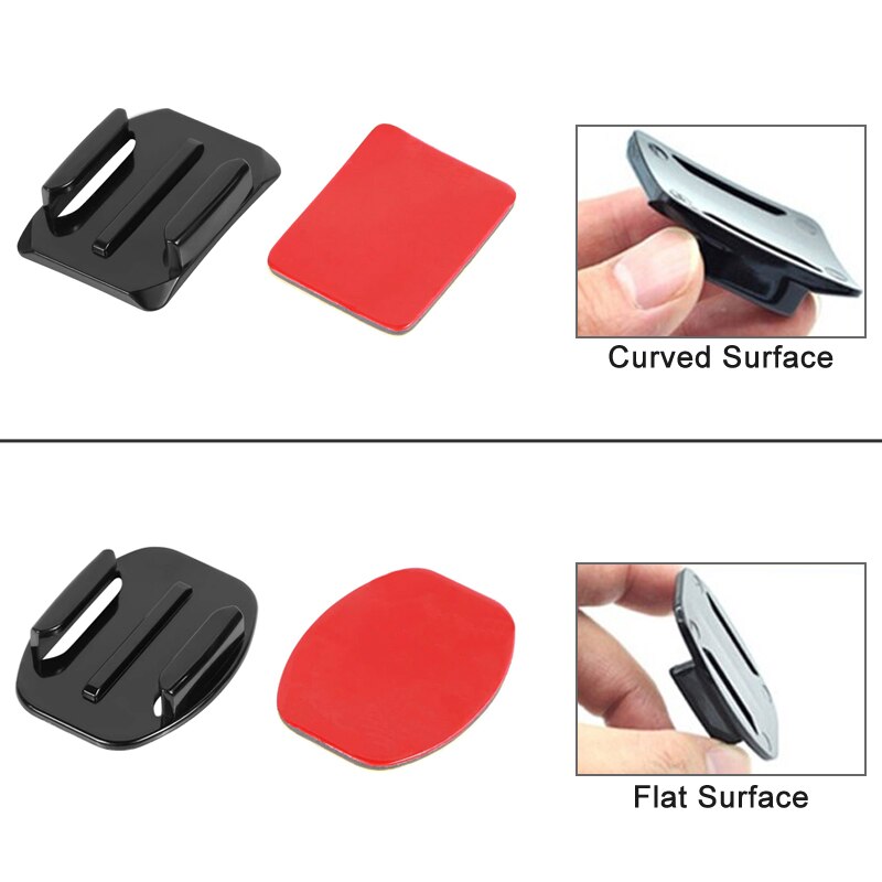 Flat Curved Adhesive Mounts Sticker Mount for GoPro Hero 8 Black 7 6 5 Xiaomi 4K Mijia Action Camera Accessories