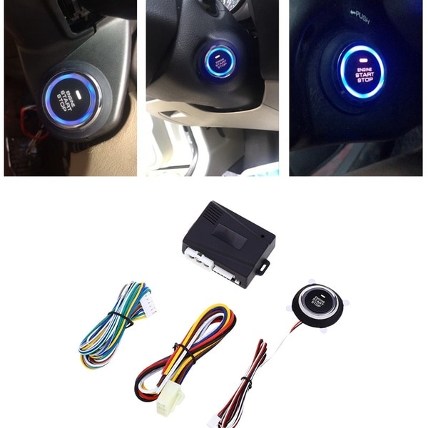 Universal bilmotor start stopp trykknapp system auto start-stopp knapp bilalarm fjernkontroll motor tenning startknapp 5