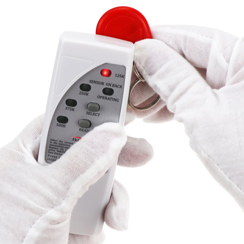 Handhållen rfid kortläsare skrivare 125 khz kopiator duplicering id-taggar programmerare med ljusindikator  em4305 t5577 nyckelkort fjärrkontroll
