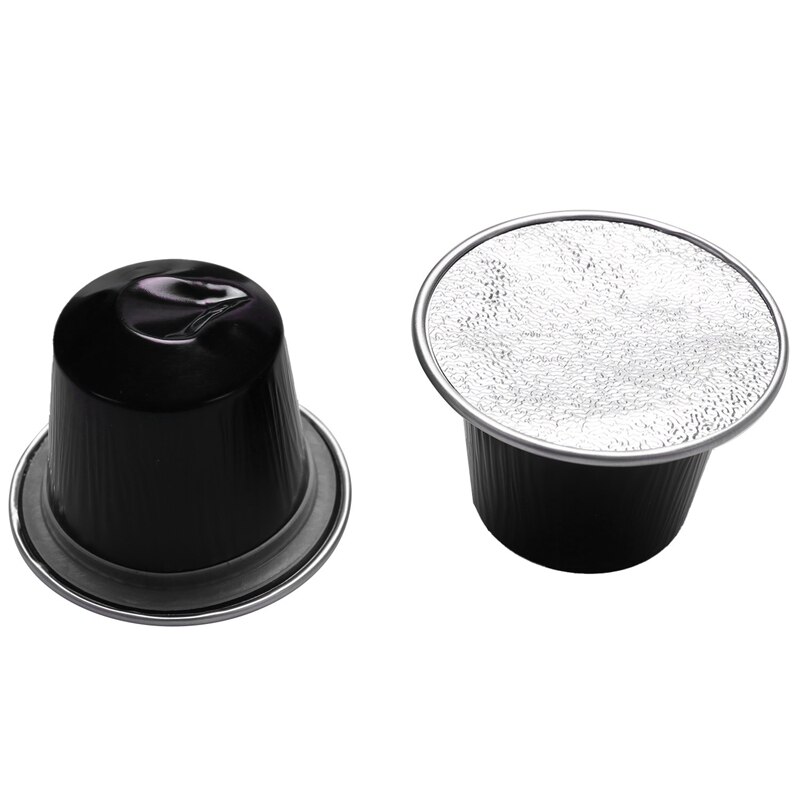 100 Sets Refillable Coffee Capsule Cup Disposable Nespresso Pod for Nescafe Automatic Coffee Machine Food Package Cafe Supplies