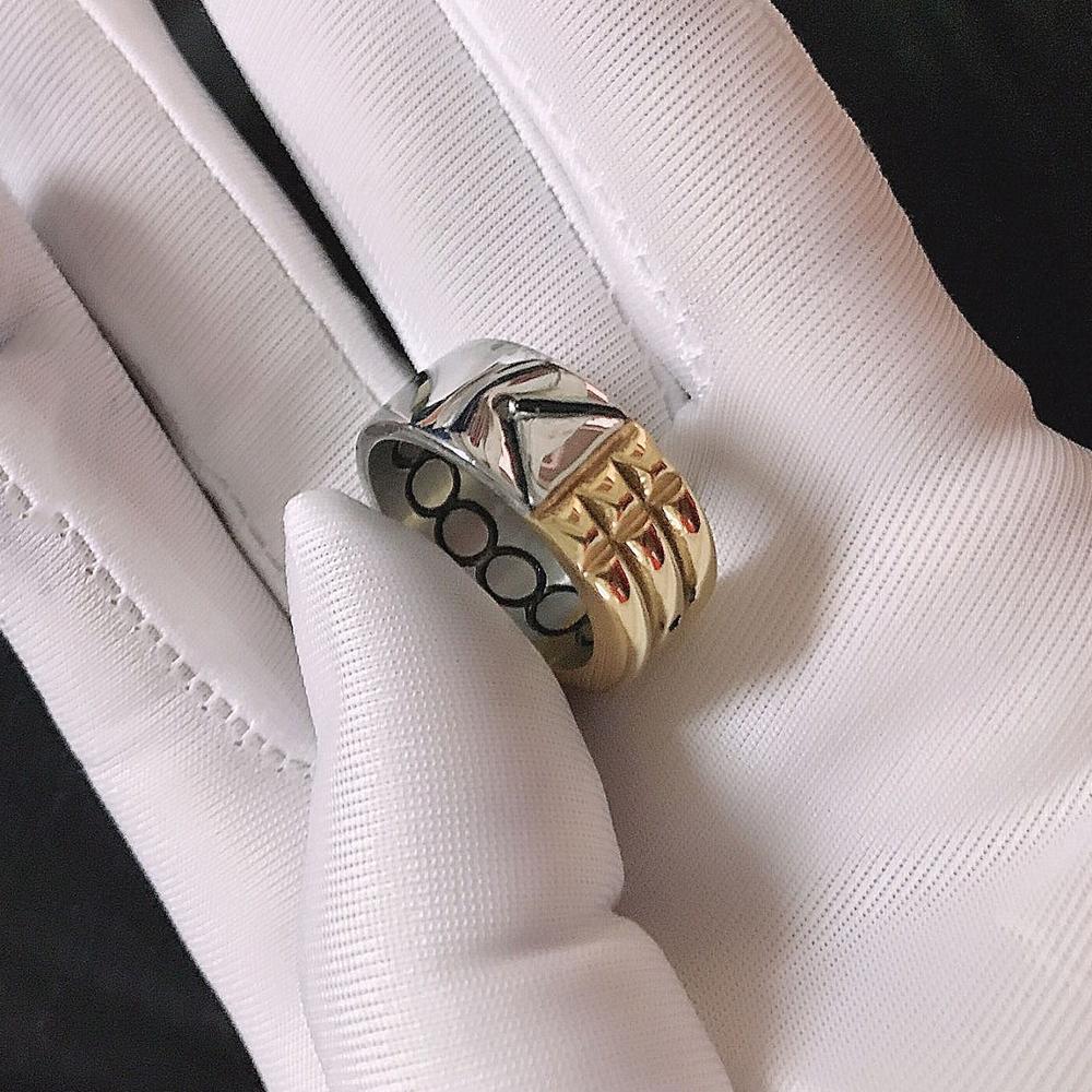 Zeven Zegeningen S spinning ring met rvs talisman amulet atlantis ring voor vrouwen mannen zilver goud twee kleuren