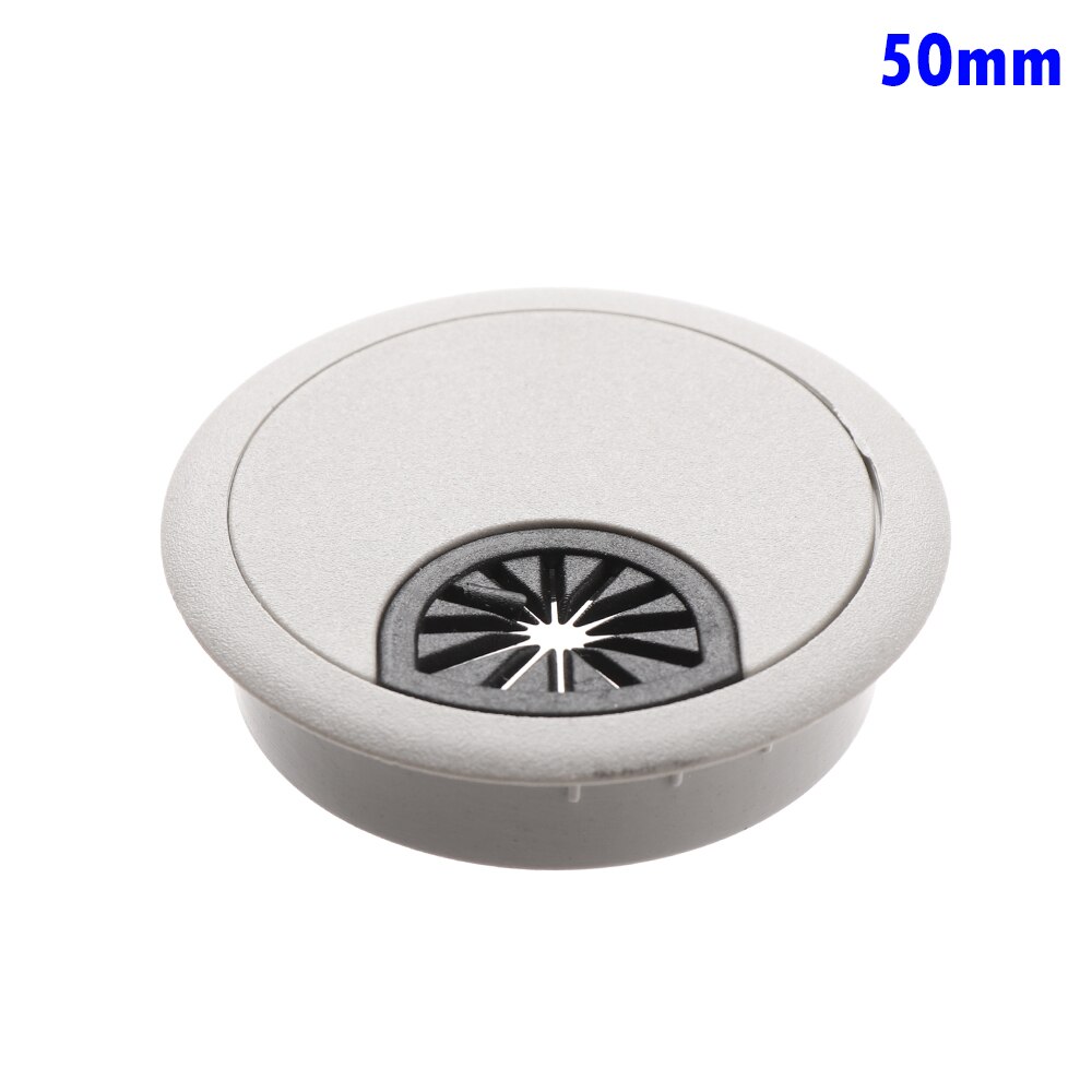 1PC Round/Square Wire Hole Cover Office Desk Table Cable Fastener PC Computer Grommet Tidy Practical Line Organizer Hardware Box: B-50mm