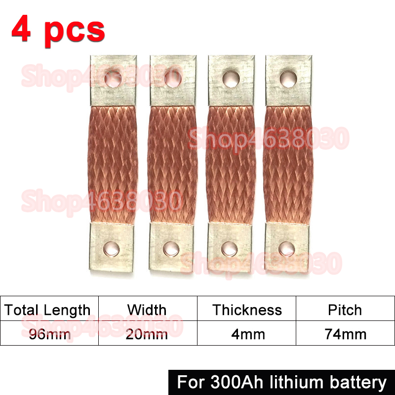 230Ah 280Ah 300Ah 12V Busbar Lifepo4 Battery Flexible Copper Connector 56mm 74mm for Lifepo4 Battery Use 1/2/3/4/8pcs: Navy Blue