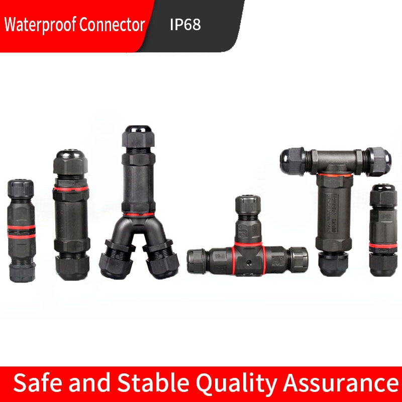 IP68 Waterproof Connector 2/3/4/5 Pin Electrical Terminal Adapter Wire Connector Screw Pin connector LEDLight Outdoor Connection