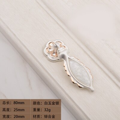 European Gold Ceramic Single Hole / Double Hole Furniture Drawer Handle Kitchen Wardrobe Cabinet Door Handle Furniture: B