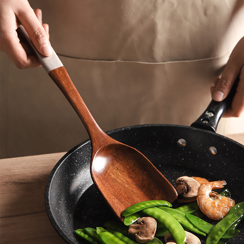 Houten Kookpotten Set Rijstsoep Opscheplepel Massief Houten Keukengerei Accessoires Kookgerei Set Non Stick Handvat Schop