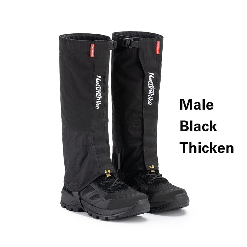Naturehike – guêtre de randonnée en plein air, randonnée sur la neige, couverture de protection des jambes, léger, Camping d&#39;hiver, voyage, équipement de ski: Male Black Warm