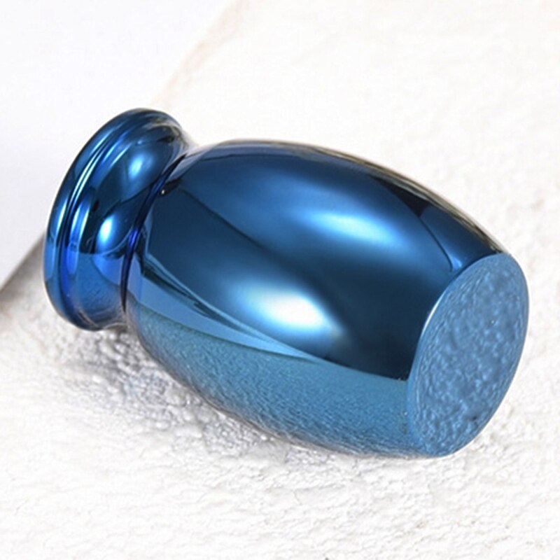Blauwe as-herdenkingssteen voor huisdieren, liefdeshart, engelen vleugels, mini-urn, as-houder, as-urn, rouwcontainer, pot